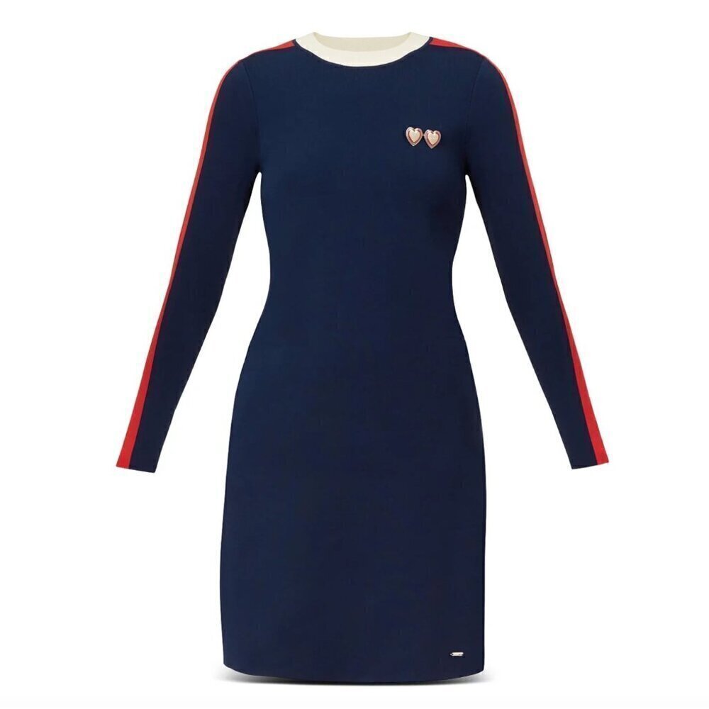 Ted Baker Colour by Numbers Palit Knit Dress Navy Blue Red Size 2